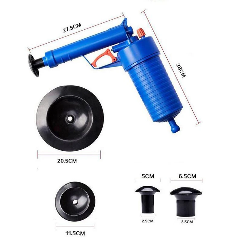 Кухонный унитаз Высокого Давления Воздушный дренаж бластер очиститель засоренные трубы дренаж для раковины очиститель труб для удаления засорения ванной комнаты очиститель комплект