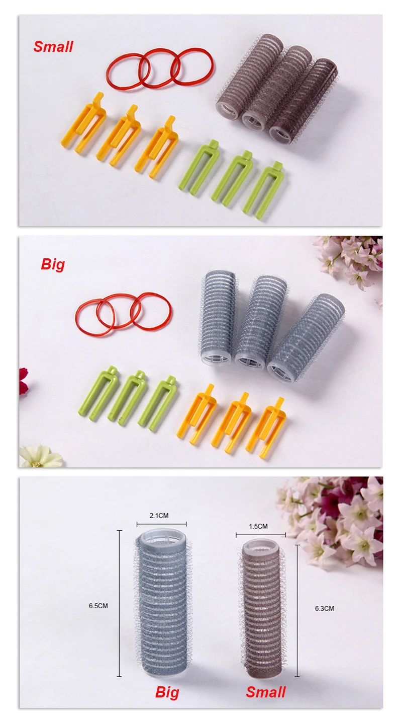 Conjunto de Rolos de Cabelo Barras para Fabricantes de Fofo Dropshipping Morgan Magia Cabelo Perm Raiz Ondulado Crespo Bang ar Onda U1169 24 Pçs - Set 6 Dropshipping 24 pçs set Morgan Magia Conjunto