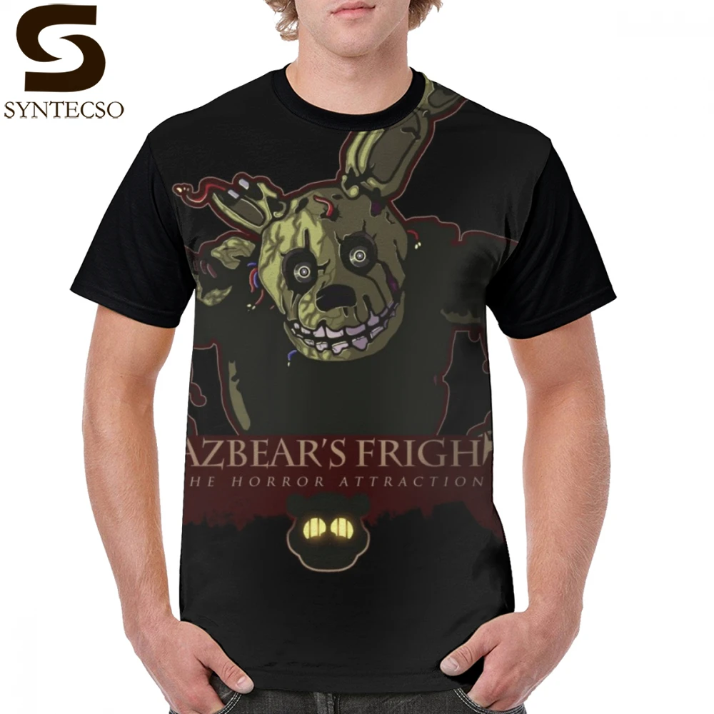 

Springtrap T Shirt Fazbear Fright The Horror Attraction T-Shirt Funny Beach Tee Shirt 100 Percent Polyester Printed Tshirt