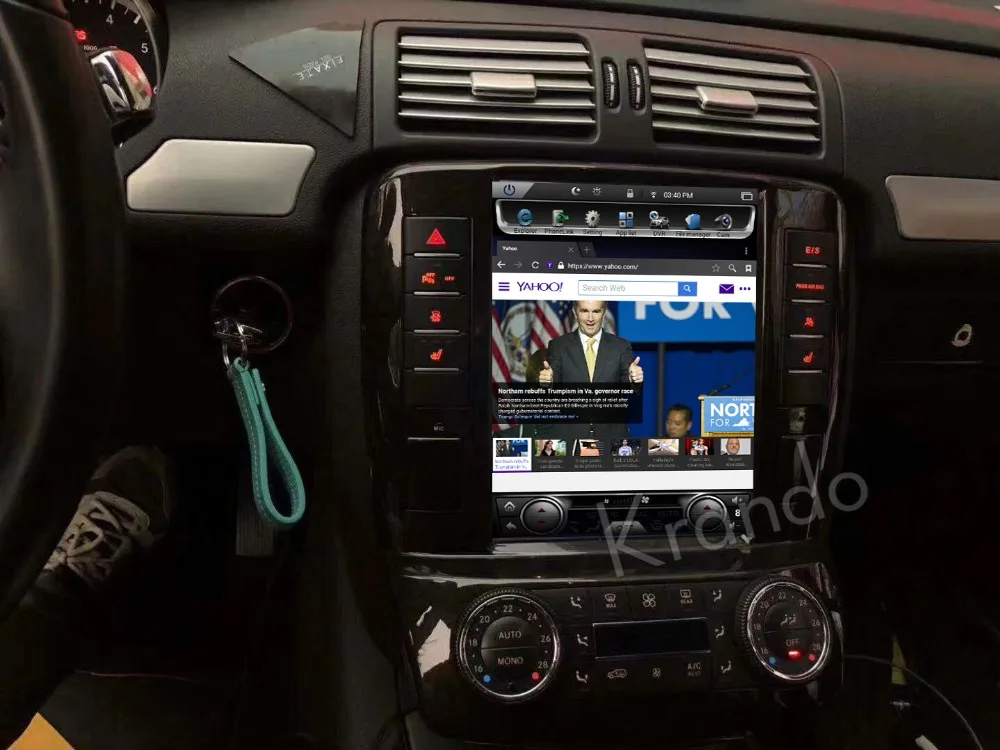 Discount Krando Android 6.0 10.4" Tesla Vertical screen car radio player GPS for Benz R Class RW251 2006-2012 multimedia system wifi 2