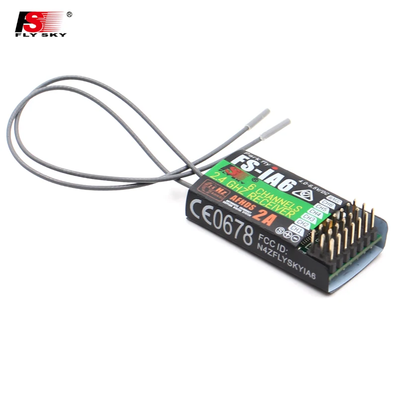

FLYSKY FS-iA6 iA6 2,4G 6CH AFHDS receptor para FLYSKY FS-i10 FS-i6 RC Avión Helicóptero Multirotor FPV Racing Drone transmisor