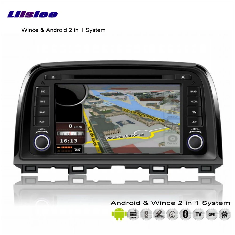 Excellent Liislee Car Android Multimedia For Mazda 6 CX5 CX 5 CX-5 2012~2014 Radio DVD Player GPS Navi Map Navigation Video Stereo System 1