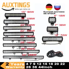 Светодиодный светильник бар 4, 7, 9, 12, 15, 18, 20, 22, 25 28 36-44 дюйма 4x4 работы светодиодный Бар Offroad внедорожник ATV 18 Вт 36 Вт 54 Вт 72 Вт 90 Вт 108 Вт 126 144W 162W