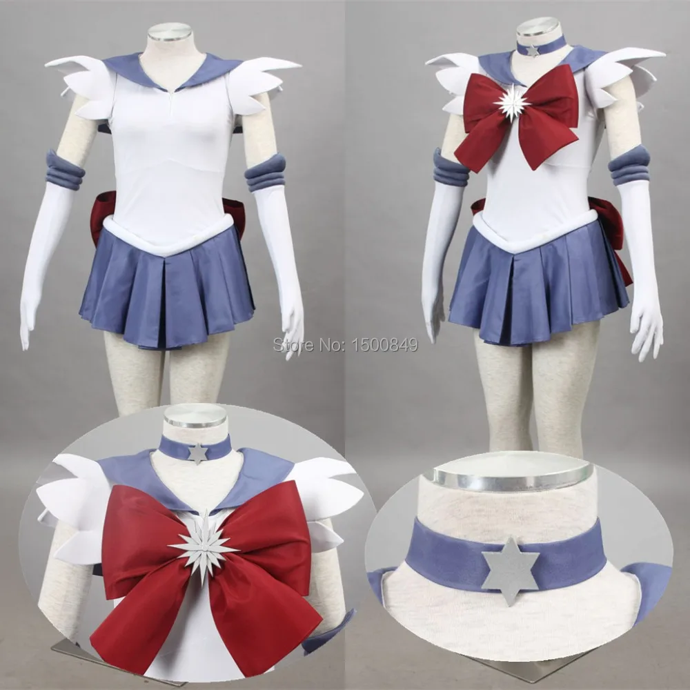 Athemis Anime Sailor Moon Sailor Saturn Cosplay Costume custom made Dress High Quality
