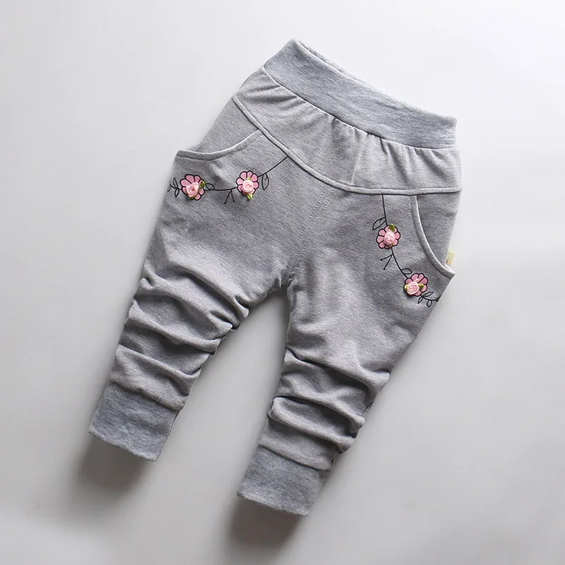 Style 4-Grey IENENS/От 0 до 3 лет длинные штаны для маленьких девочек, брюки, одежда повседневные штаны для маленьких девочек, весенне-осенние детские хлопковые штаны с заячьими ушками - Цвет: Style 4-Grey