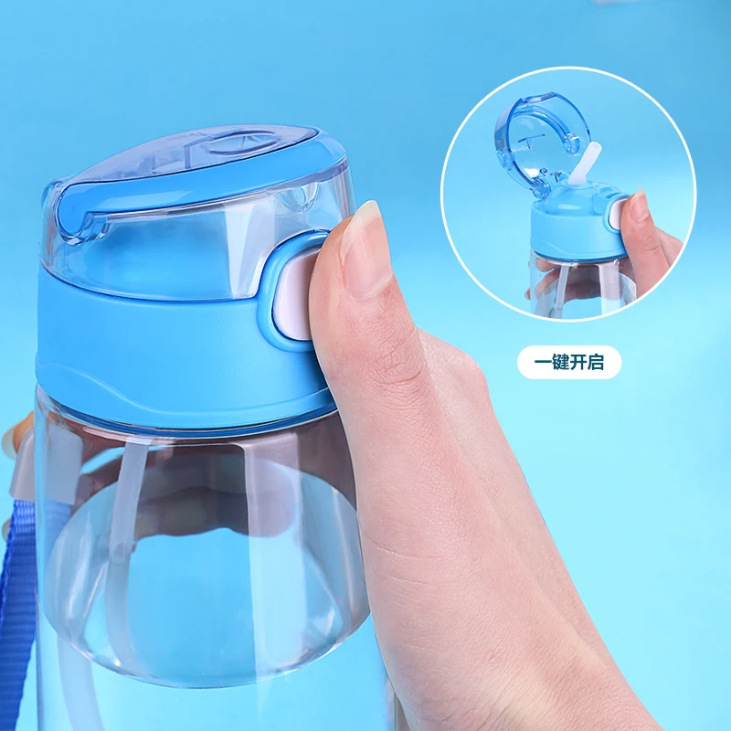 500 мл Детские стаканы для питья бутылка для воды с соломинкой портативная для кормления бутылочка с откидной крышкой пластиковая Герметичная Бутылка для молока для детей подарок