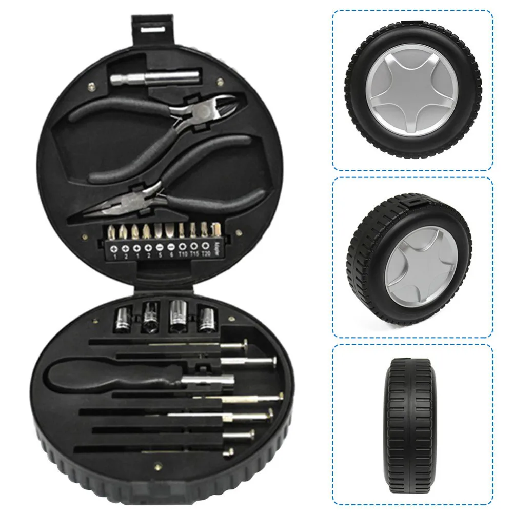 24 PCS Tire Type Carbon Steel Socket Set Car Repair Tools Ratchet