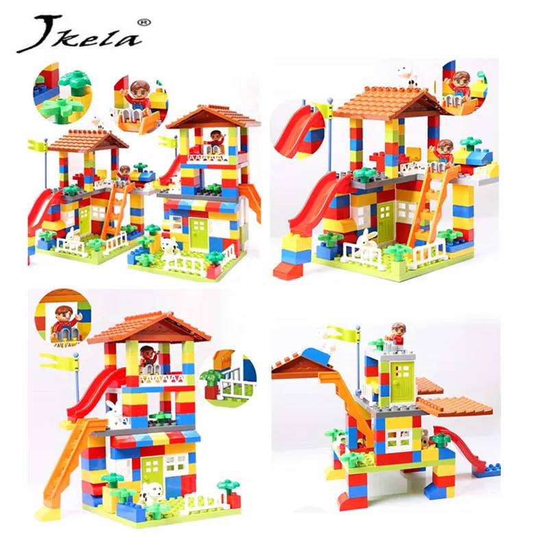 

[Hot] Bricks Trajectory Run Rolling Ball Rail Building Blocks Track building blocks For Kids Compatible Legoingly Duplo