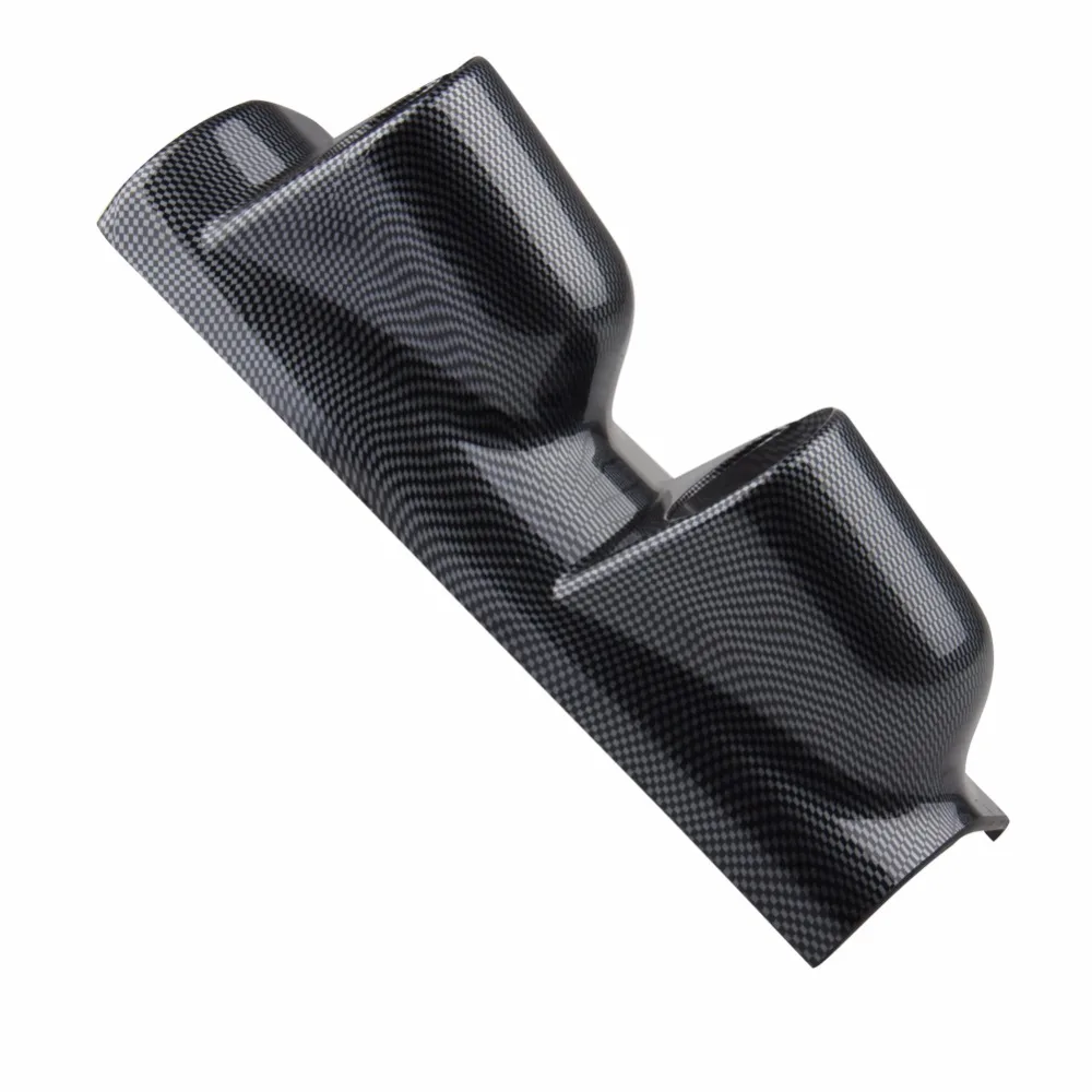 Universal 2" 52mm Left Driver Carbon Fiber A Pillar Pod Dual Hole Gauge Holder