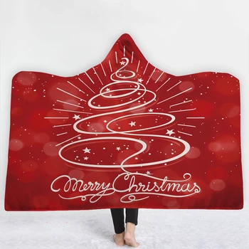 

Dream Style Blanket with hat keep Warm soft comfortable Blanket Letter Merry Christmas twin full size best selling Blanket