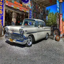 Fondos fotográficos infantiles impresos por ordenador de alta calidad de tela de vinilo con tema de Coche de época Vintage