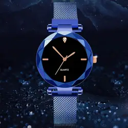 Женские часы Наручные повседневные аналоговые черные кварцевые часы циферблат с металлическим сетчатым ремешком LXH