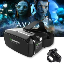 Original VR Shinecon Pro Goggles Virtual Reality Mobile VR 3D Glasses Headset BOX Cardboard Helmet for 4-6′ Smartphone + Control