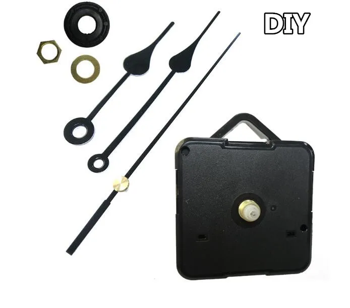 

10pcs/lot Hot sale Pure black Quartz Clock Movement Mechanism with Hook DIY Repair Parts Heart shape Hands Complete parts