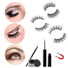 Накладные ресницы женские пять магнитов подводка для глаз штамп блестящая подводка для глаз жидкая подводка для глаз Гелевая Кисть норковые ресницы