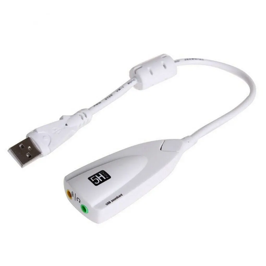 

Speaker Sound card Adapter Stereo Headset Microphone Replacement 7.1 Channel Connector Audio External