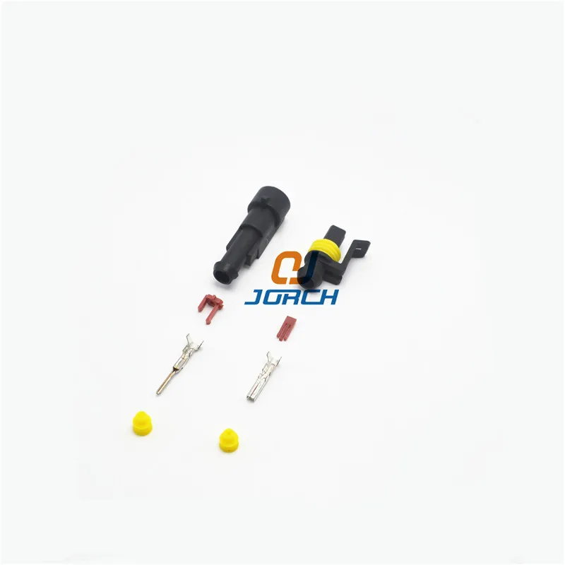 

10 Sets Kit 1 Pin Auto sealed Connector Male and Female AMP Plug 282079-1 282103-1 high quality