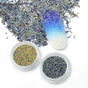 

6 boxes 3D Colorful Mini Small Caviar Beads Nails Art Decorations Tiny Rhinestones Glass Bead DIY Tool Nail Studs Accessories