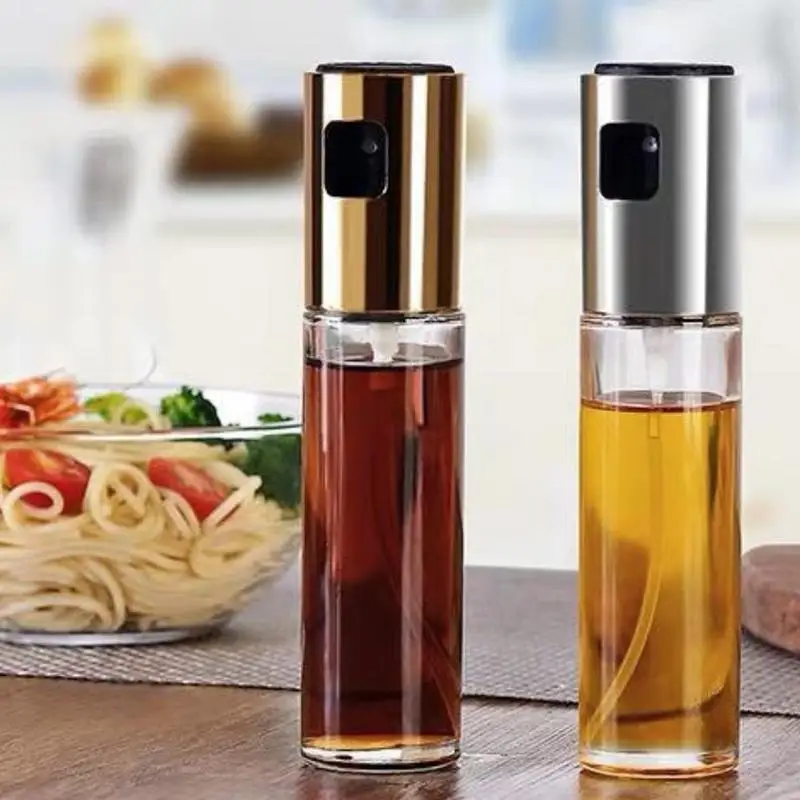 

Stainless Steel Olive Oil Sprayer Kitchen Oil Spray Bottle Pump Glass Oil Pot Leak-proof Drops Oil Dispenser BBQ Cooking Tools