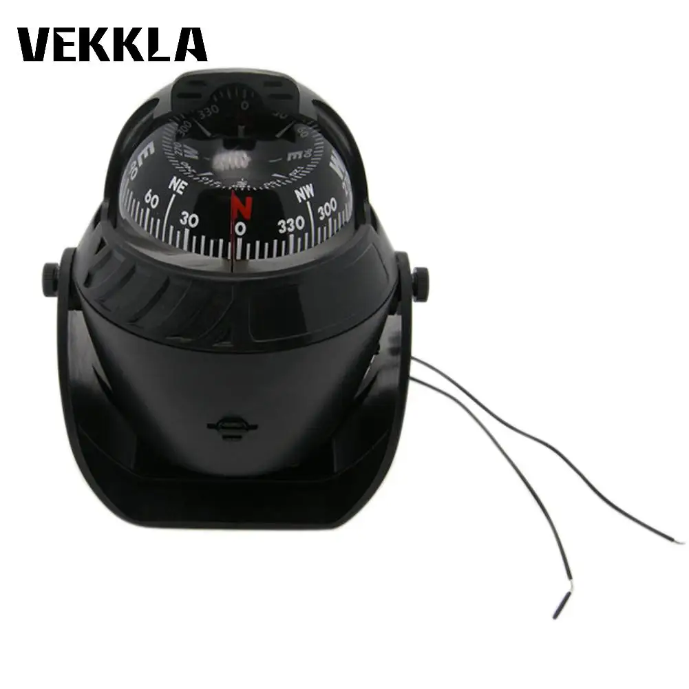 

Portable LED Light Electronic Vehicle Car Navigation Camping Hiking Outdoor Sports Sea Pivoting Marine Boat Ship Digital Compass