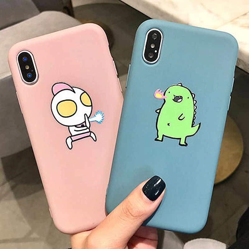 Чехол для Телефона iphone 7 чехол X 6 8 Plus Xs Max XR милый мультяшный Мягкий из ТПУ задняя