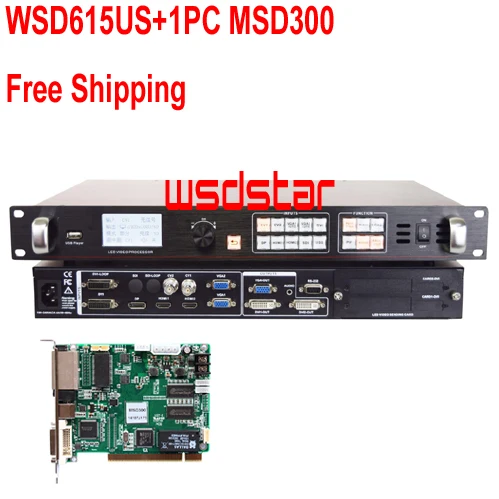 WSD615US+ 1 шт. MSD300 светодиодный экран видео процессор USB/SDI/HDMI/DVI/VGA/CVBS 2304*1152 Поддержка “картинка в картинке” и “поп MCTRL660