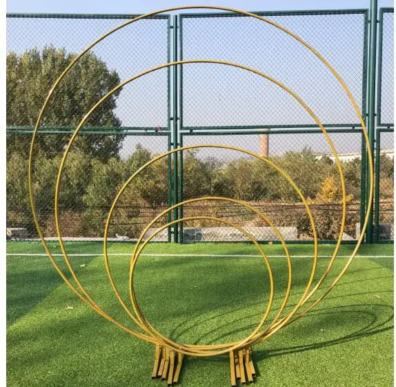 

Wedding props large wrought iron ring arches background single pole arch door outdoor lawn wedding flower door shelf