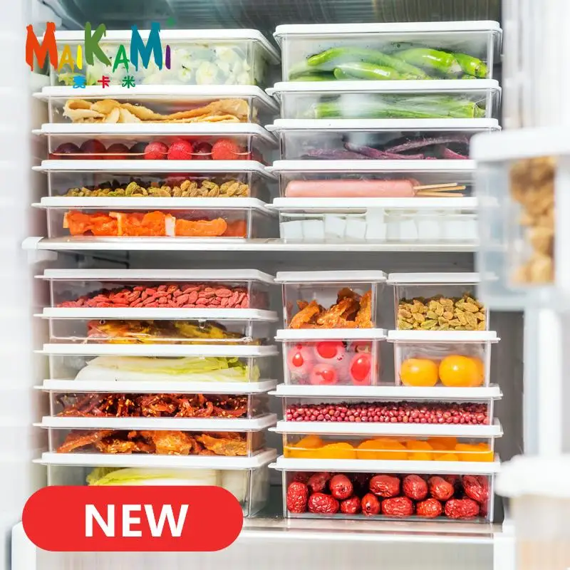 

MAIKAMI Plastic Sealed Cans Kitchen Storage Box Transparent Food Canister Keep Fresh New Clear Container Hot Selling