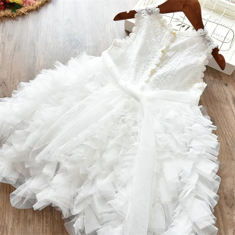 Церемониальное платье для маленьких девочек одежда для малышей Детское праздничное платье-пачка для девочек свадебное платье vestidos robe Fille