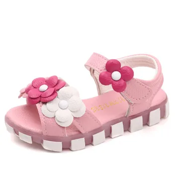 

Classic Fashion Children Shoes Toddler Girls Sandals Kids Girls PU Leather Sandals Flower Girls Sandals Summer Size 21-30