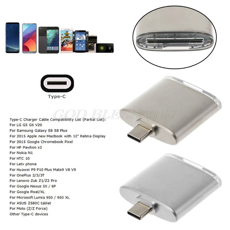 USB 3,1 Тип C к SD Micro SDXC TF памяти считыватель карт OTG адаптер для MacBook samsung Galaxy Xiaomi huawei