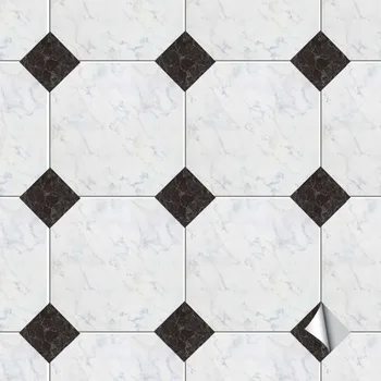 

Funlife Self-Adhesive Diagonal Floor Tile Seam Stickers,Marble Retro DIY Tile Sticker,Waterproof Floor Sticker For Living Room