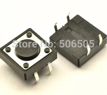 

12x12x6mm 4pin DIP Tactile Tact Mini Push Button Switch Micro Switch Momentary 50pcs/lot