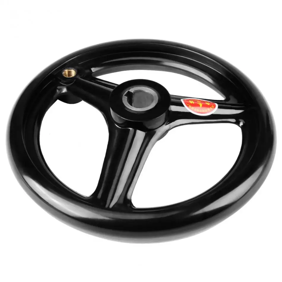 Black Round Bakelite Hand Wheel Lathe Milling Rear Revolving Handle Hand Wheel 