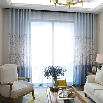 

Korea Small Fresh Deer Printed Curtains for Living Room Window Sheer Curtains for Bedroom Fabric for Kitchen Finished Curtain