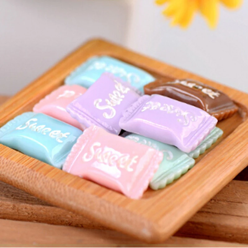 5PCS Miniature Dollhouse Sweet Candy Kitchen Room Food Drink Decor