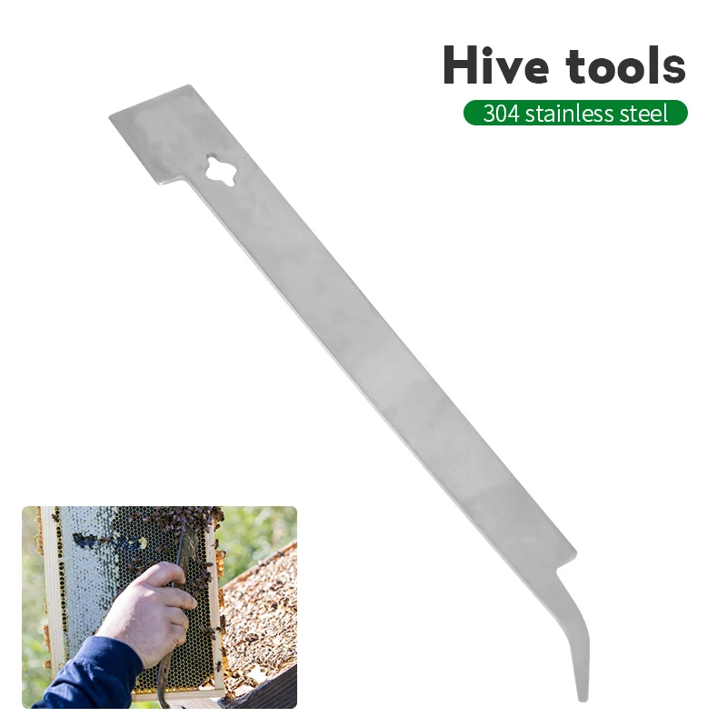 Beekeeping Stainless Steel Hive Tool Scraper Hook Tool Hook For Beekeeper ^US