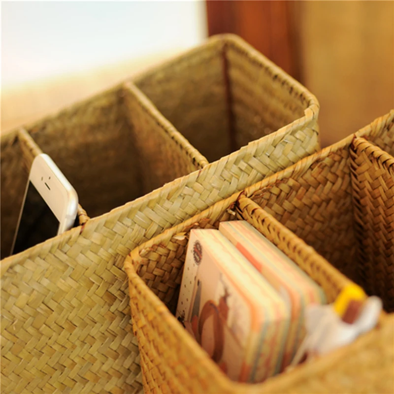 اليدوية نسج سلة تخزين خشبية لتخزين القرطاسية الزخرفية التحكم عن بعد الرف مكتب Neatening أشتات المنظم اليدوية نسج سلة تخزين خشبية لتخزين القرطاسية الزخرفية التحكم عن بعد الرف مكتب Neatening أشتات المنظم
