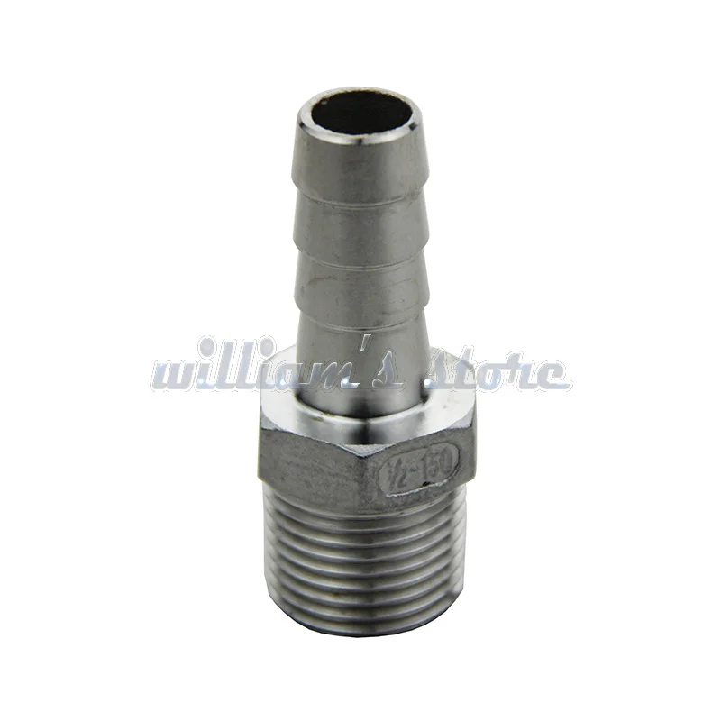 

Stainless Steel Barbed Fitting,Hose Barb 1/2" BSP Male x 13mm Barb, Homebrew Hardware, Pump fitting