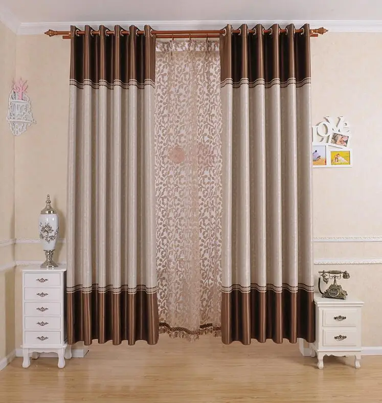 

Blind and heat insulation curtain cloth customized modern short curtain bedroom balcony finished living room