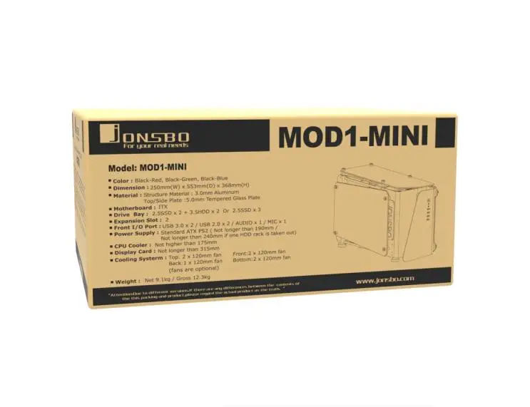 JONSBO MOD1 MINI ITX шасси (Все алюминиевая коробка/3 0 мм толщина алюминиевой пластины + 5