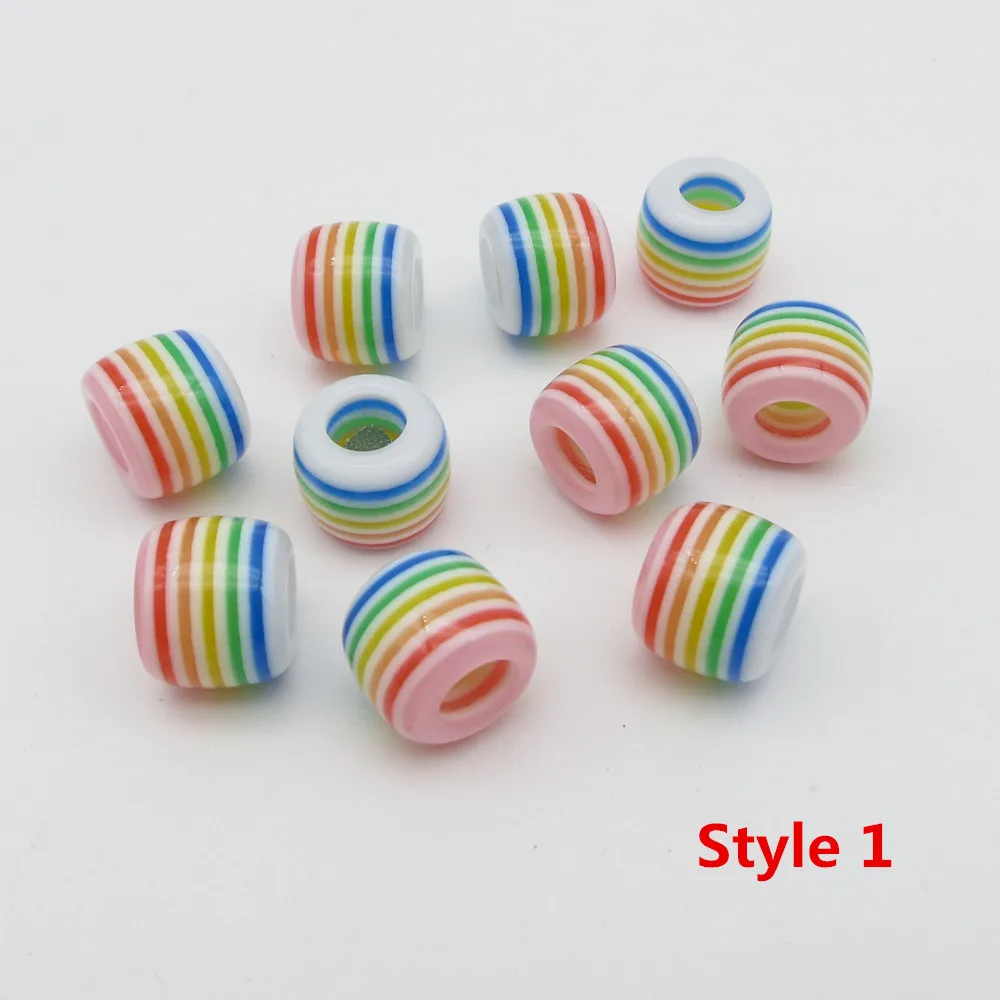 

10Pcs/lot Crochet Braids kids women multi coloured Hair braid Dreadlock Beads rings tube approx 6mm hole for hair Accessories