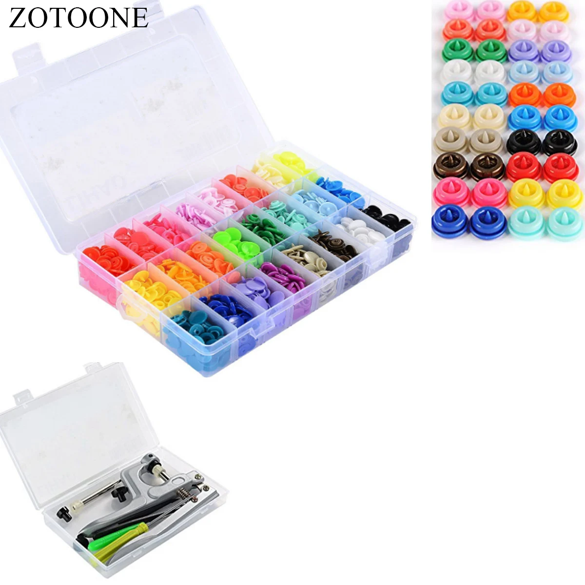 

ZOTOONE Sewing Tools 360PCS Boxed Button T5 Plastic Snap Button and Hand Pressure Pliers Set for Sewing Tools and Accessories E