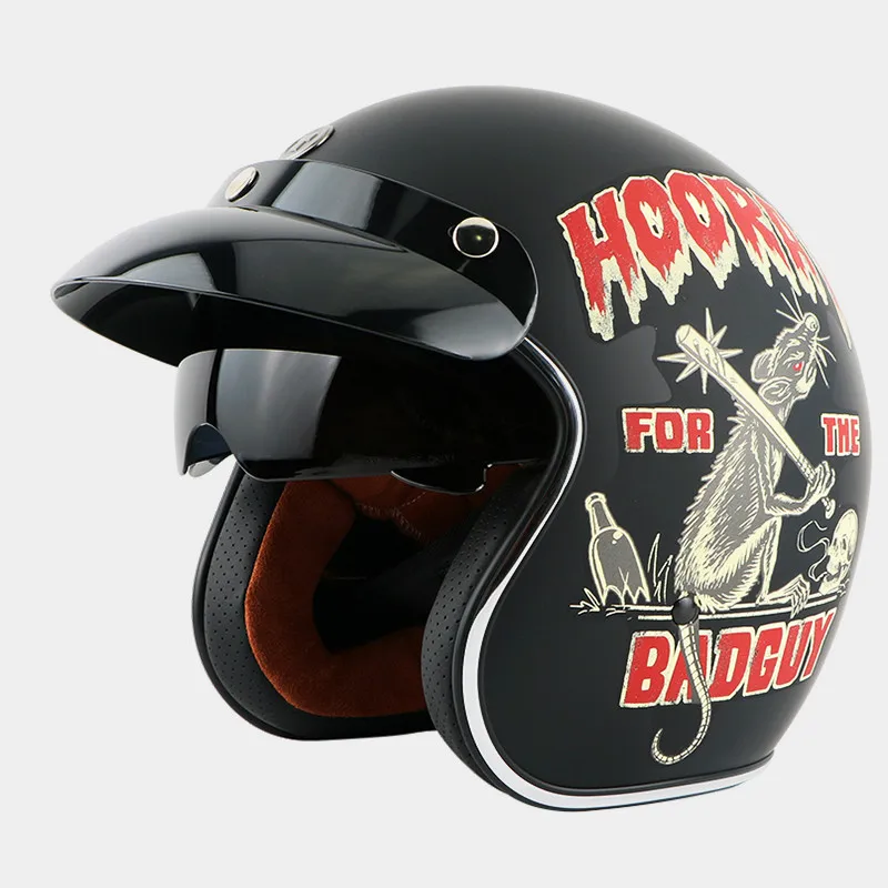 Шлем TORC T57 с открытым лицом винтажный мото rcycle шлем Ретро 3/4 Lucky star moto casco moto cicleta Capacete с внутренним козырьком - Цвет: Model 7