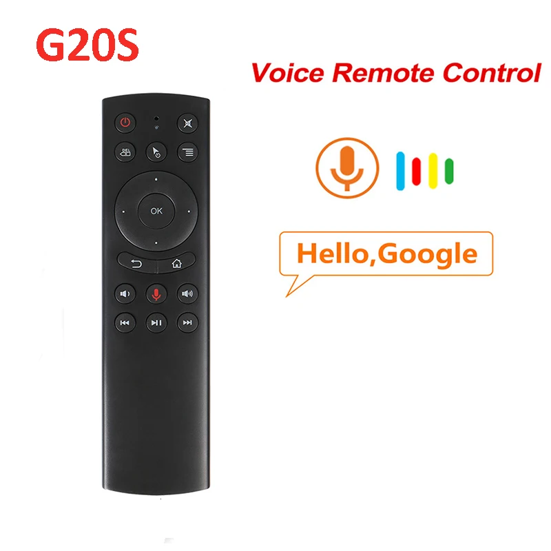 

G20S Voice Remote Control 2.4G Wireless Mini Kyeboard G20 Air Mouse Microphone For Android TV Box 8.1 Beelink King X96 Max