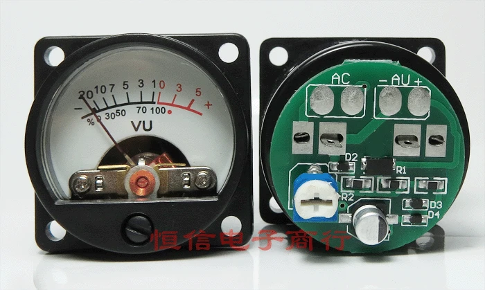 2pc Free Driver Board and 2pc VU Meters Kit Input AC6-12V Warm Backlit Sound Level Meter 34mm Amp Accessories DIY Free Shipping