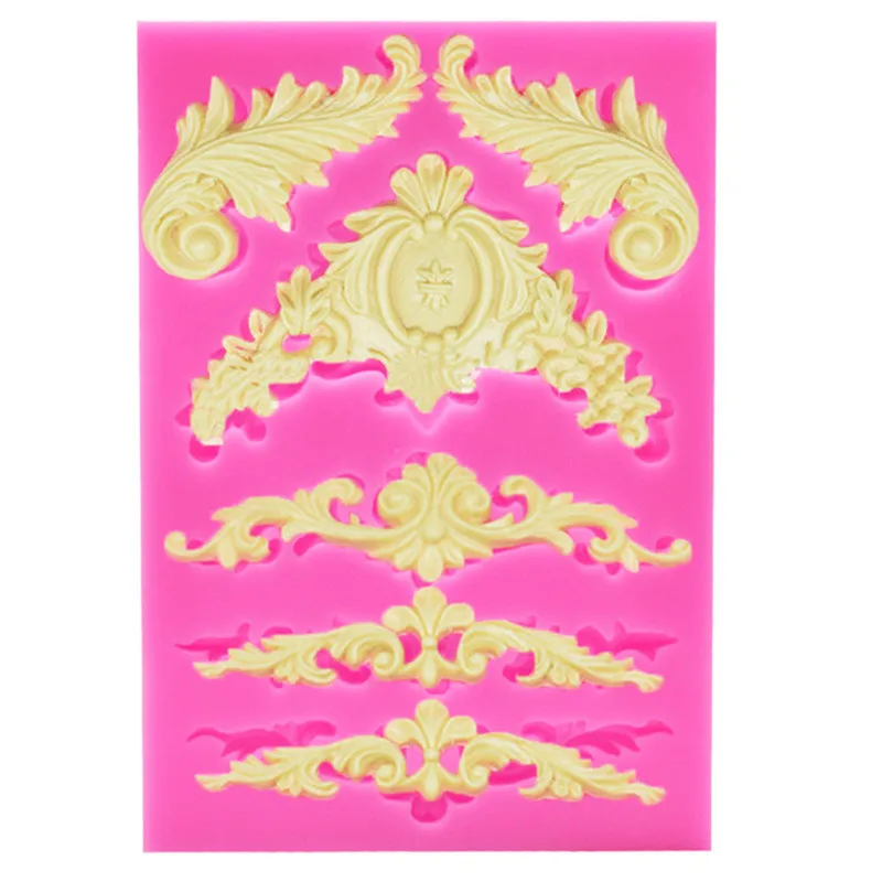 

European Lace Border Silicone Mold DIY Fondant Wedding Party Cake Chocolate Mold Cake Decorating Tools Kitchen Baking Tool