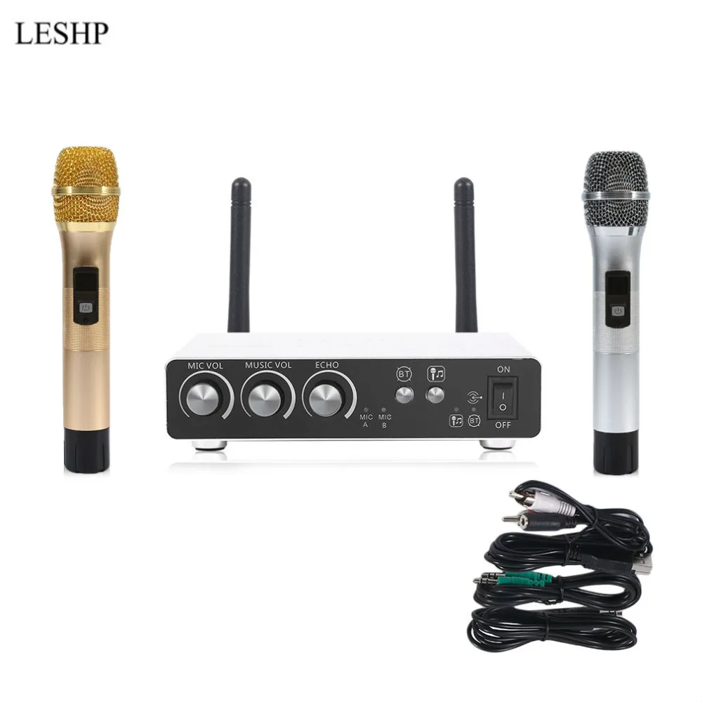 

LESHP K28 Wireless Microphone Karaoke for Music Playing Singing Anytime Machine KTV for Smartphone or PC 25 Channels