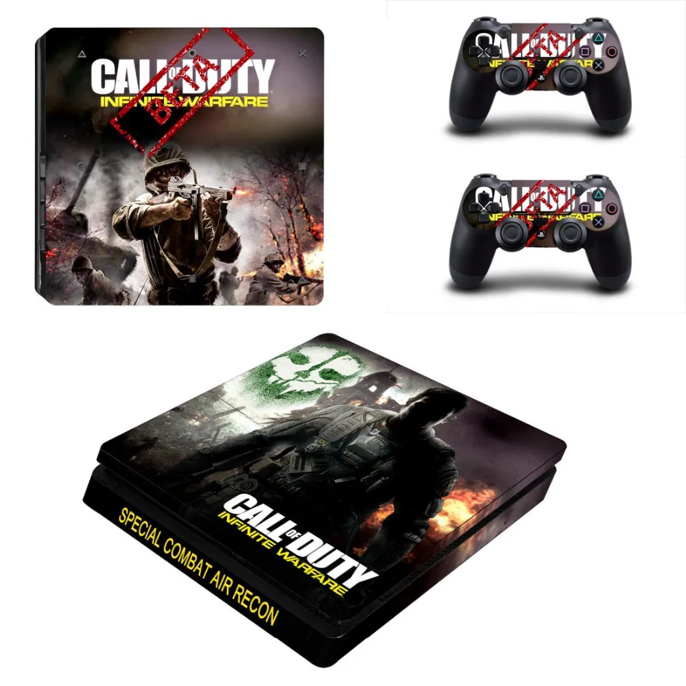 Новый шутер от Первого лица Игры Call of Duty Black Ops PS4 Slim Decal наклейки Для Песни Playstation 4