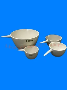 

a ceramic Crucible with handle / Corundum evaporates dish /Hemispherical evaporative dish/ capacity=200ml